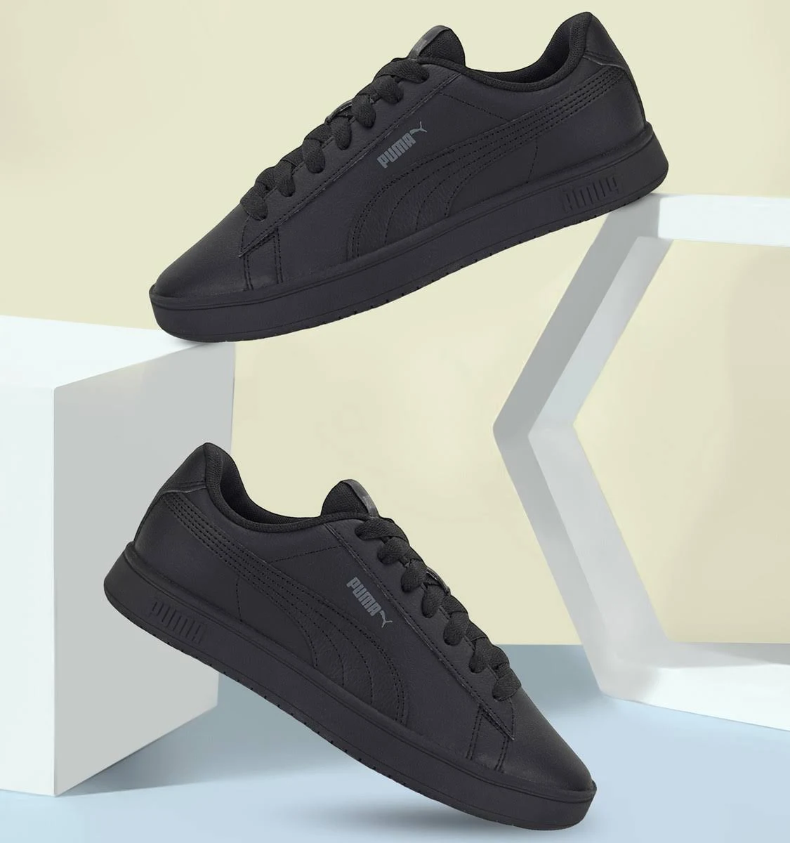 Black & White Lace-Up Shoes for Men & Women