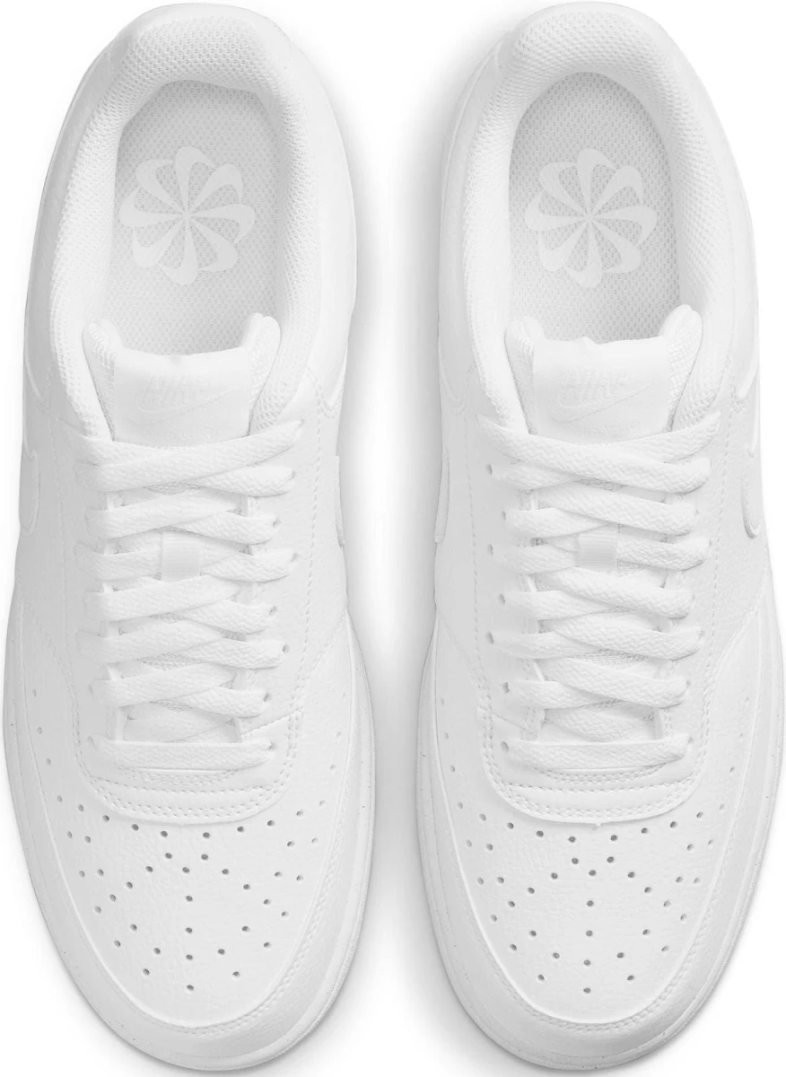 Nike Court Vision Low Top Sneakers - White/Black - Image 2