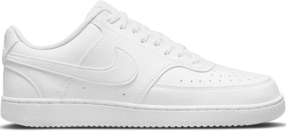 Nike Court Vision Low Top Sneakers - White/Black - Image 3