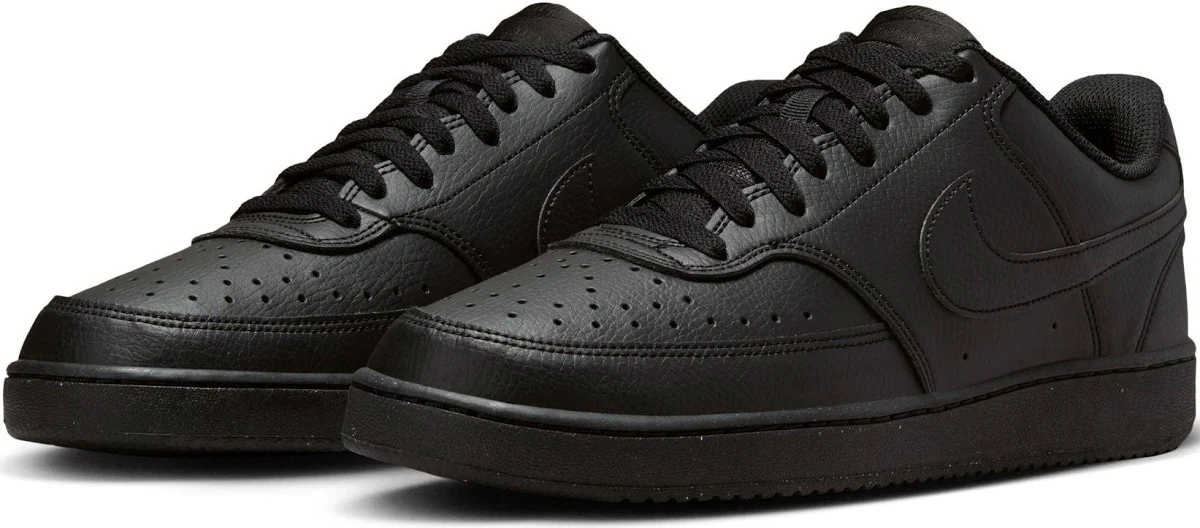 Nike Court Vision Low Top Sneakers - White/Black - Image 5